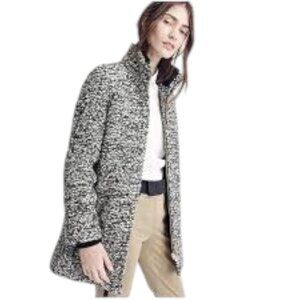 J.Crew Italian Wool Tweed Boucle Lodge Coat Jacket Womens Size 2 Speckled Winter